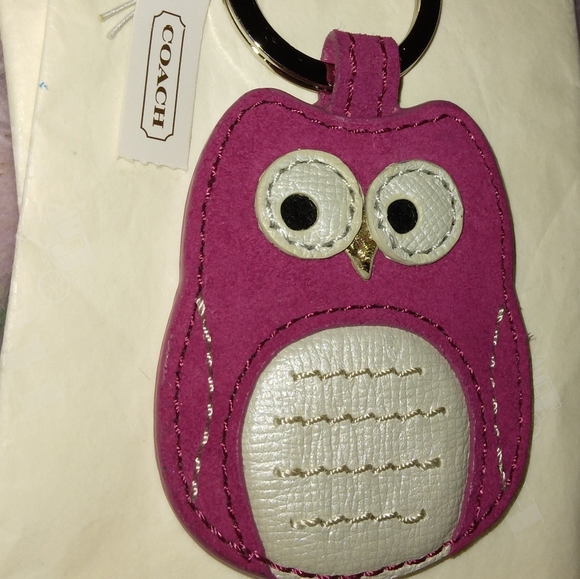 ☆L@@K☆Rare~NWT~Large Genuine Leather 🦉 OWL Keychain/Fob/Keyfob Collectible - Picture 11 of 14